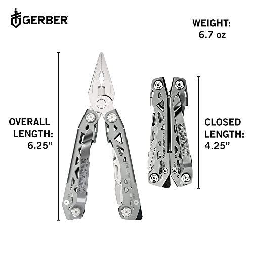 Gerber Gear Suspension-NXT 15-in-1 Multi-Tool Pocket Knife Set - EDC Gear and Equipment Multi-Tool with Pocket Clip - Stainless Steel