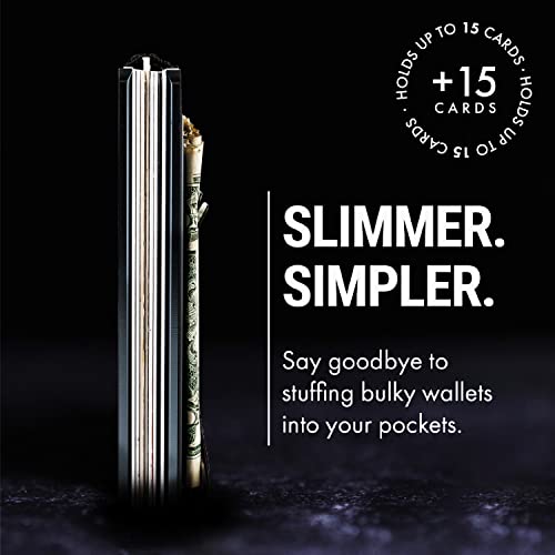 Mountain Voyage Minimalist Wallet for Men - Slim RFID Wallet I Matte Grey Credit Card Holder with Money Clip, Quality Aluminum & Rustproof Metal Finishes, Easily Removable Money & Cards, Mens Wallets