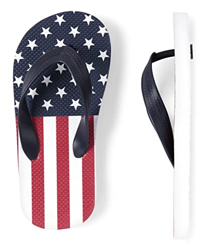 The Children's Place Boys Everyday Flip Flops Sandal, Stars/Stripes, 1-2 Big Kid
