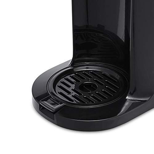 Amazon Basics Compact Dual Brew Single Serve Capsule Coffee Maker, 14 oz, Black, 8.15" x 5.32" x 11.99"
