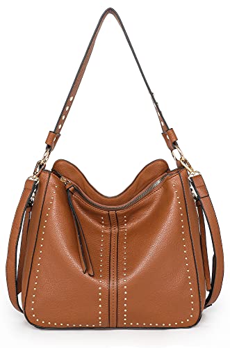 Montana West Purse Hobo Bags for Women Handbags Leather Cross Body Purses Totes Bag Brown MBB-MWC-1001S-BR