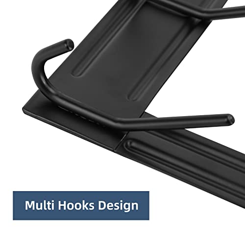 HMRACK 4-Pack Over-The-Door Hooks,Towel Rack Hangers with 6 Hooks for Coats, Bags, Keys - Ideal for Bathroom, Bedroom, Kitchen, and Living Room