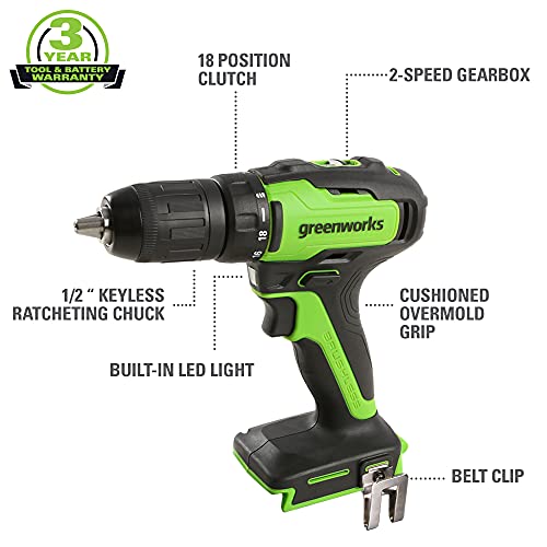 Greenworks 48V 17" Brushless Cordless Lawn Mower + 24V Brushless Drill / Driver, (2) 4.0Ah USB Batteries (USB Hub) and Dual Port Rapid Charger Included (2 x 24V)