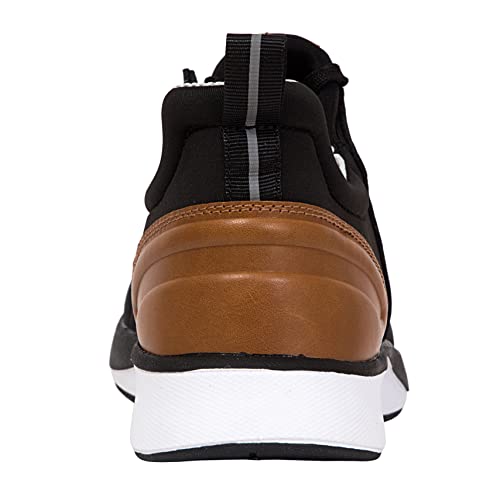 Deer Stags Men's Cranston Sneaker, Black/Brown, 10