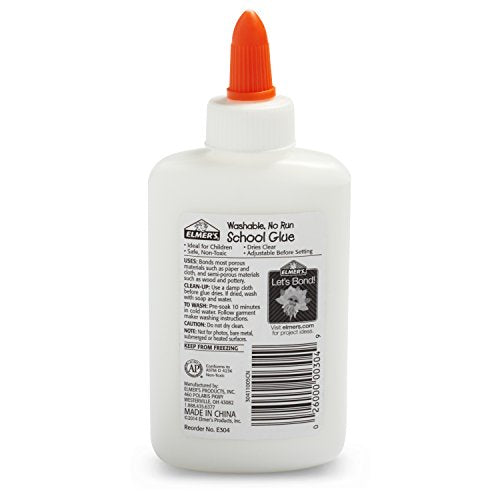 Elmer's Liquid School Glue, Washable, Great for Making Slime, 4oz. Each, 12 Count
