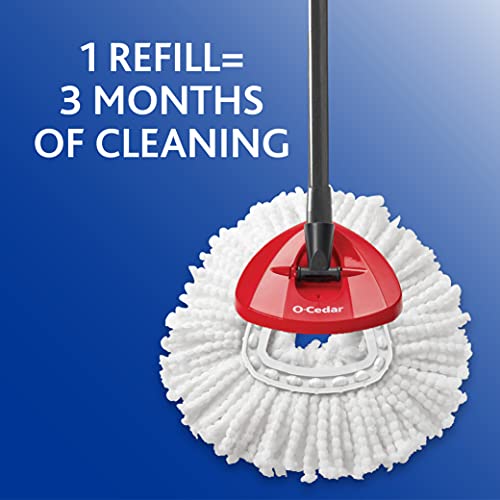 O-Cedar Easywring Microfiber Spin Mop & Bucket Floor Cleaning System with 3 Extra Refills