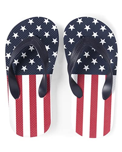 The Children's Place Boys Everyday Flip Flops Sandal, Stars/Stripes, 1-2 Big Kid