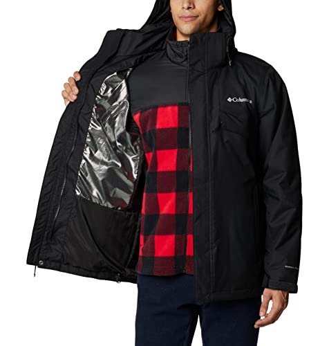 Columbia Men's Bugaboo II Fleece Interchange Jacket, Black/Red, Large