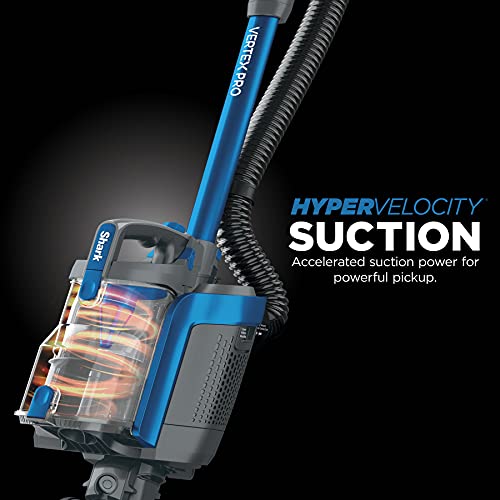 Shark ICZ362H Vertex Pro Powered Lift-Away Cordless Vacuum with IQ Display, DuoClean PowerFins, Includes Crevice Tool, Pet Multi-Tool & Anti-Allergen Dusting Brush, 60min Runtime, Electric Blue
