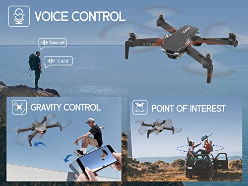 Heygelo S90 Drone with Camera for Adults, 1080P HD Mini FPV Drones for Kids Beginners, Foldable RC Quadcopter Toys Gifts for Boys Girls with Altitude Hold, Voice/Gesture Control, 3 Speeds, 2 Batteries