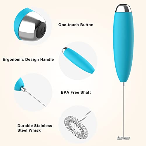 MPDPOW Milk Frother, Hand Mixer, Frother for Coffee, Battery Operated (Not Included) Electric Small Coffee Whisk Hand Coffee Frother Electric Drink Stirrer for Lattes, Cappuccino, Hot Chocolate