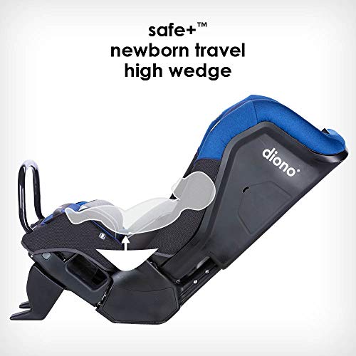 Diono Radian 3QX 4-in-1 Rear & Forward Facing Convertible Car Seat, Safe+ Engineering 3 Stage Infant Protection, 10 Years 1 Car Seat, Ultimate Protection, Slim Fit 3 Across, Gray Slate