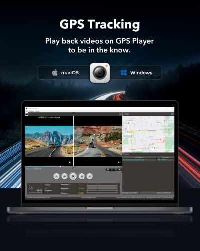 WOLFBOX G930 4K 10" Rear View Mirror Camera, Dash Cam Front and Rear for Car with 32GB Card, Touch Screen Smart Rear View Mirror Backup Camera, Parking Monitor, Reverse Assist, GPS, Support 256GB Max