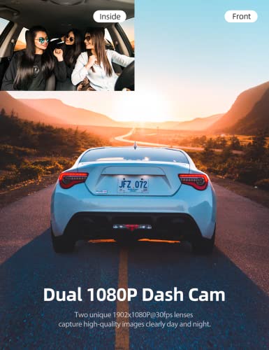 iZEEKER Dash Cam Front and Inside, 2K Single, 1080P Dual Dash Camera for Cars, Infrared Night Vision for Taxi Driver, Accident Record, Loop Recording, Parking Mode