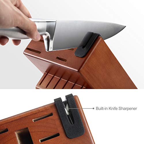 McCook MC29 Knife Sets,15 Pieces German Stainless Steel Kitchen Knife Block Sets with Built-in Sharpener