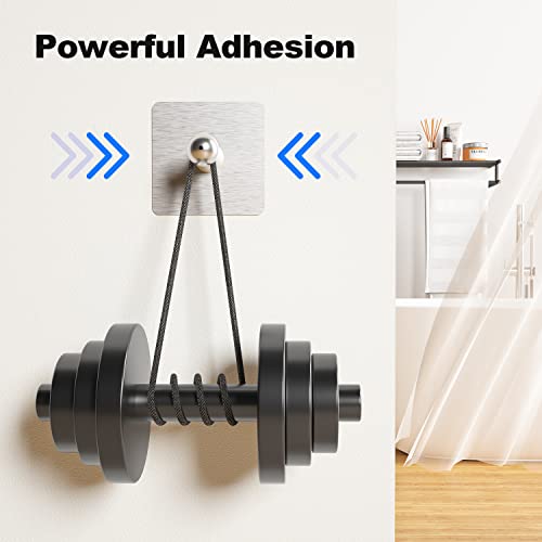 NA Wall Mount Phone Holder Adjustable Shower iPad Holder with 2Pcs Metal Adhesive Sticker, Aluminum Shower Phone Holder Compatible with Universal Cell Phone Tablet for Bathroom Kitchen Office Dorm