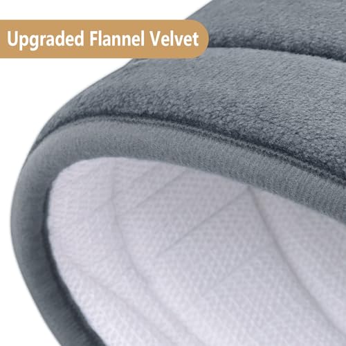 Buganda Memory Foam Bathroom Rug Mat 24x16, Extra Soft and Absorbent Bath Mats, Non-Slip and Machine Washable Bath Rugs for Bathroom Floor,Tub and Shower, Dark Grey
