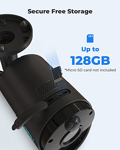 REOLINK 2K Cameras for Home Security Outside, Argus Eco-B+Solar Panel, No Monthly Fee, Human/Vehicle Detection, 3MP Night Vision, 2-Way Audio, Solar Security Cameras Wireless Outdoor Works with Alexa