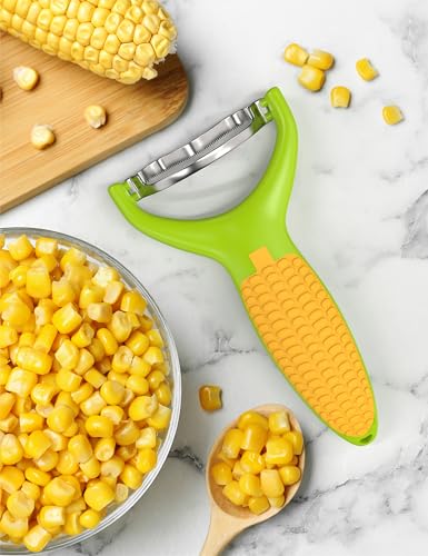 GloTika Corn Peeler Vegetable Peeler Set, Stainless Steel Cutter Slicer for Carrot Potato Vegetable, Corn Planer Thresher