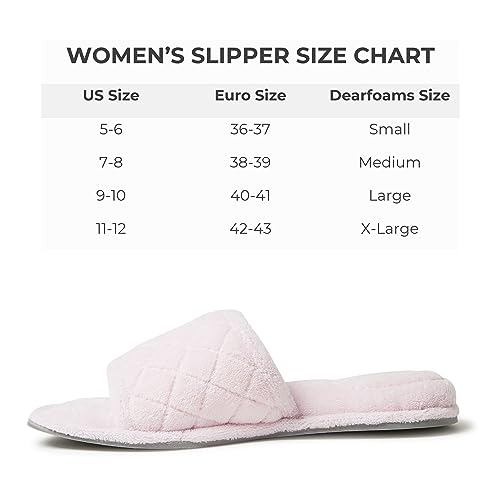 Dearfoams Women's Beatrice Side Gore Slide Slipper, Fresh Pink, Large