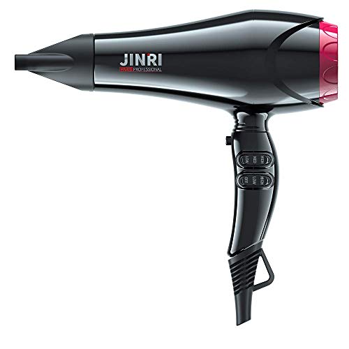 JINRI Hair Dryer Professional Blow Dryer Fast Dryer with Ceramic Ionic,Black (Normal Size)