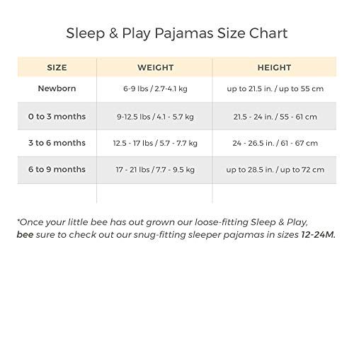 Burt's Bees Baby baby boys Play Pjs, 100% Organic Cotton One-piece Romper Jumpsuit Zip Front Pajamas and Toddler Sleepers, Heather Grey Stripes, Newborn US