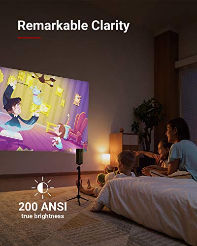 Anker NEBULA Apollo, Wi-Fi Mini Projector, 200 ANSI Lumen Portable Projector, 6W Speaker, Movie Projector, 100 Inch Picture, 4Hr Video Playtime, Neat Projector, Home Entertainment—Watch Anywhere