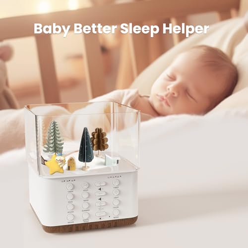 Yormick DIY White Noise Sound Machine for Sleeping, 30 Soothing Natural Sound Night Light, White Noise Sound Machine Baby/Adult Gift, White Noise Sound Machine Office & Yoga Meditation & Bedroom