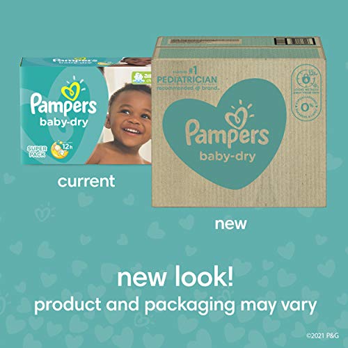 Diapers Size 4, 186 Count and Baby Wipes - Pampers Baby Dry Disposable Baby Diapers, ONE MONTH SUPPLY with Baby Wipes Sensitive 6X Pop-Top Packs, 336 Count (Packaging May Vary)