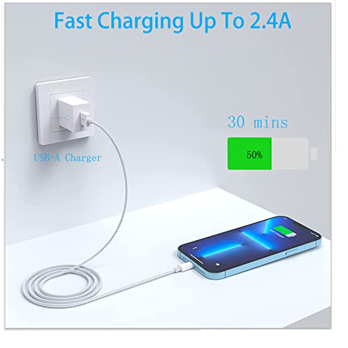 Apple USB Lightning Cable 3Pack 3FT Apple Charger Wire iPhone Fast chaging Cable Apple MFi Certified for iPhone 14/13/12/11 Pro Max/XS MAX/XR/X/8/7/Plus/6S/6/SE/5S/iPad