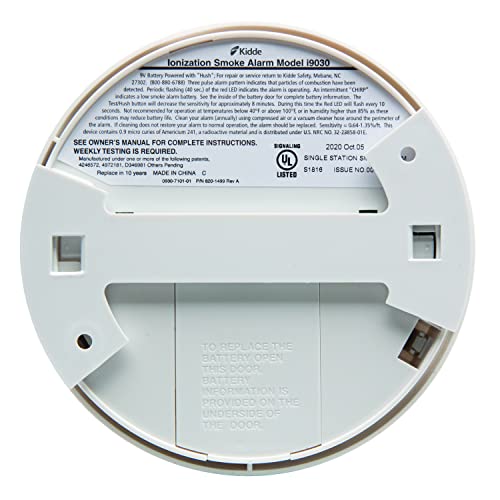 Kidde Smoke Detector, Battery Powered with Test Button