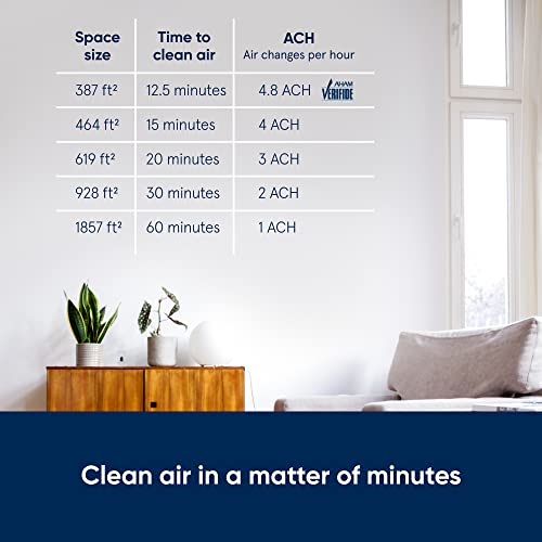 BLUEAIR Pro Air Purifier for Allergies Mold Smoke Dust Removal in Medium Office Spaces Homes and Lobbies, Pro M, White
