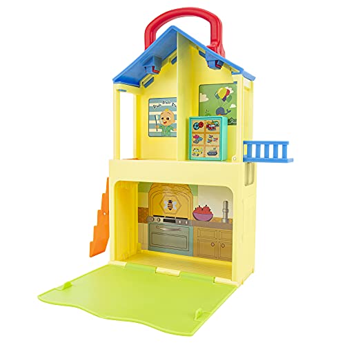CoComelon Deluxe Pop n' Play House - Transforming Playset - Features JJ, JJ’s Dad, Bingo The Puppy, and Home Accessories – Toys for Kids, Toddlers, and Preschoolers