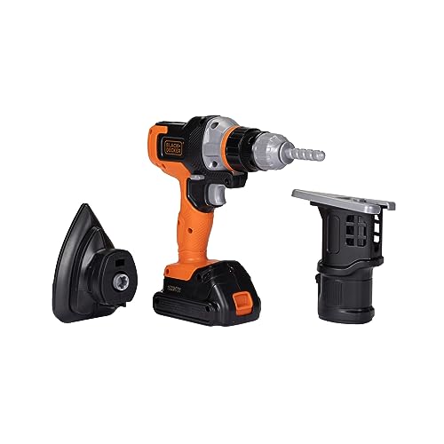 Black+Decker Kids Tools All-in-One Mega Case with Matrix Drill, Jigsaw and Sander 25 Pieces Play Tools for Kids