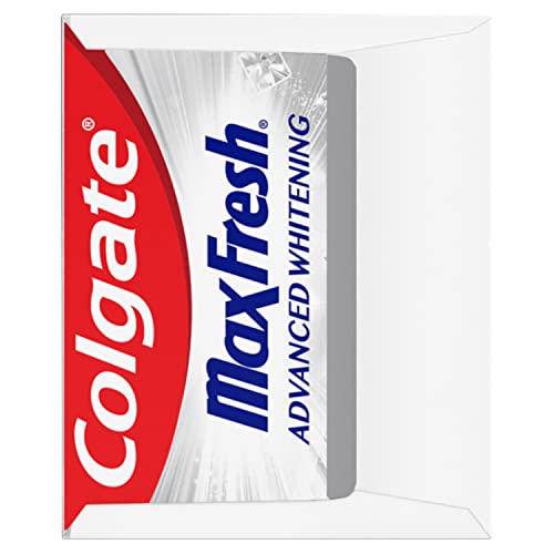 Colgate Max Fresh Toothpaste, Advanced Whitening Toothpaste with Mini Breath Strips, Clean Mint Toothpaste for Bad Breath, Helps Fight Cavities, Whitens Teeth, and Freshens Breath, 6.3 Oz Tube