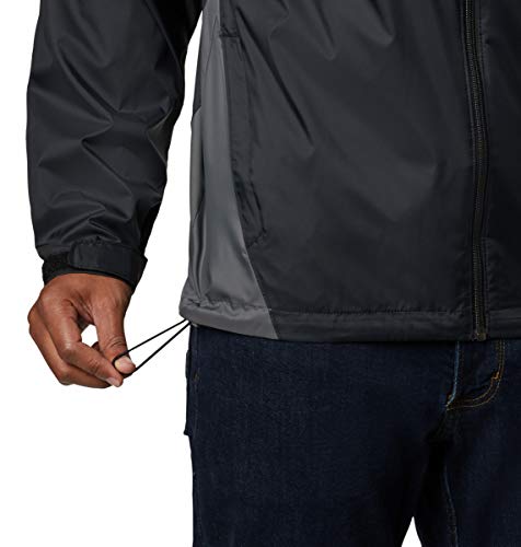 Columbia Men's Glennaker Lake Rain Jacket, Black/Grill, Small
