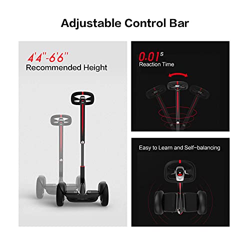 Segway Ninebot S-Max Smart Self-Balancing Electric Scooter, Dual 432W Motor, Max 23.6 Miles Range & 12.4MPH, Hoverboard with LED Light, Compatible with Gokart kit