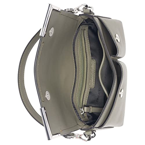 Calvin Klein Mica Organizational Flap Crossbody, Dusty Olive