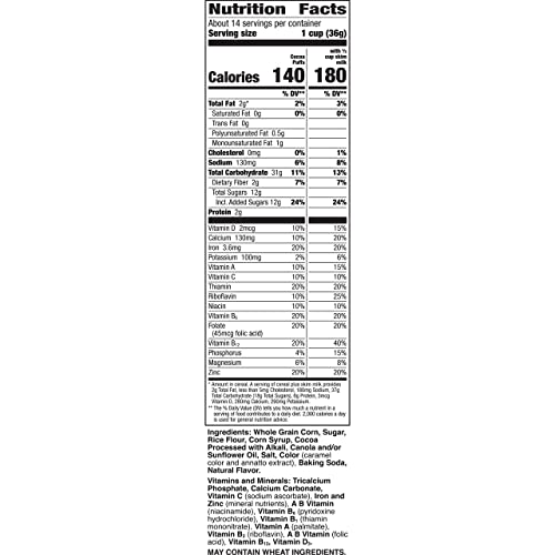 Cocoa Puffs, Chocolate Breakfast Cereal with Whole Grains, 18.1 oz