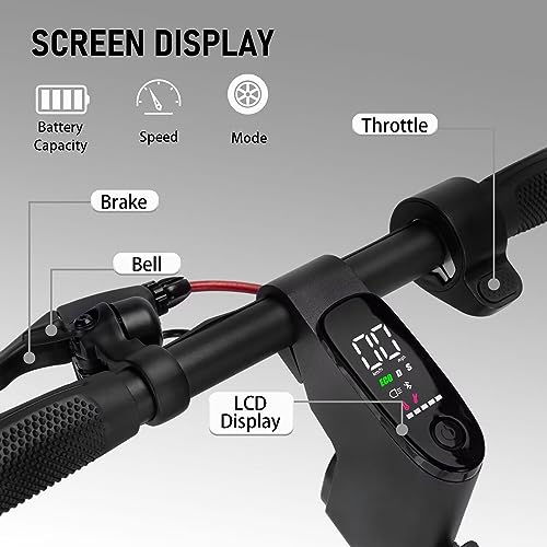 Electric Scooter for Adults, Up to 19 Miles Range, 19 Mph Folding Commute E-Scooter with 8.5" Solid Tires, Dual Braking System and App Control …