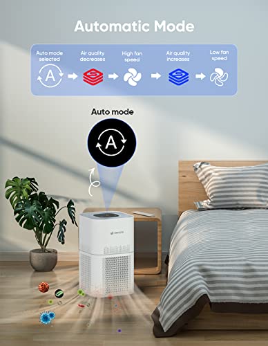 Dayette HEPA Air Purifiers for Home Large Room, CADR 300+mΒ³/h Up to 1290ftΒ² with Air Quality Sensor, H13 True HEPA Filter Remove 99.97% of Dust, Mold, Allergies, Odor, Pets Dander, Smoke, Pollen
