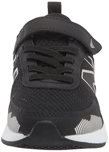 New Balance Kid's Dynasoft 545 V1 Hook and Loop Running Shoe, Black/White/Silver Metallic, 1.5 Little Kid