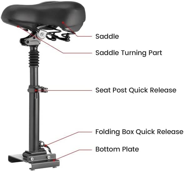isinwheel S9 Max Electric Scooter with Seat,22 Miles Long Range and 18.6 MPH Portable Folding Commuting Scooter for Adults, Dual Suspension & Brakes, App and Scooter Bag
