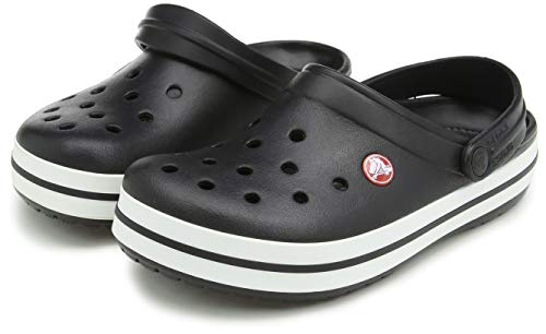 Crocs unisex adult Men's and Women's Crocband Clog, Black, 8 Women 6 Men US