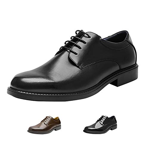 Bruno Marc Men's Downing-02 Black Leather Lined Dress Oxford Shoes Classic Lace Up Formal Size 8 M US