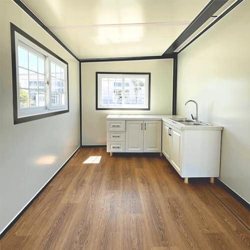 Chery Industrial Expandable Prefab House 19ft x 20ft with Cabinet,Exquisitely Designed Modern Villa Prefab House for Live,Work