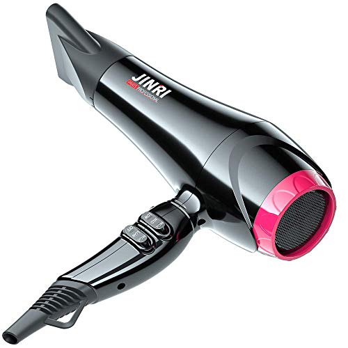 JINRI Hair Dryer Professional Blow Dryer Fast Dryer with Ceramic Ionic,Black (Normal Size)