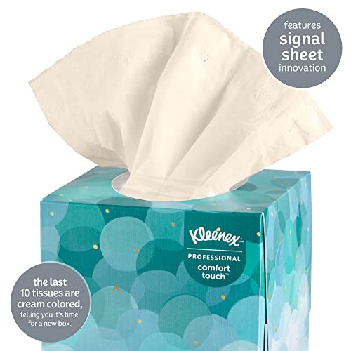 Kleenex® Professional Facial Tissue Cube for Business (21270), Upright Face Tissue Box, 90 Tissues/Box, 36 Boxes/Case, 3,240 Tissues/Case