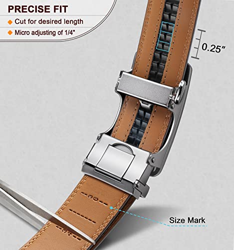 BULLIANT Men's Belt, Brand Ratchet Belt Of Genuine Leather For Men Dress,Size Customized