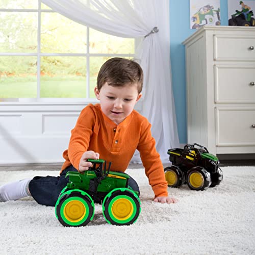 John Deere Tractor - Monster Treads Lightning Wheels - Motion Activated Light Up Monster Truck Toy - John Deere Tractor Toys - Frustration Free Packaging - Kids Toys Ages 3 Years and Up Green